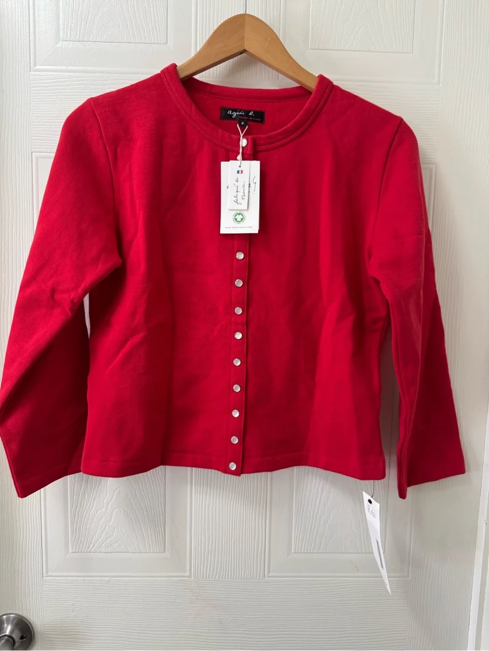 Agnes b.Snap-Front Long Sleeve Top
